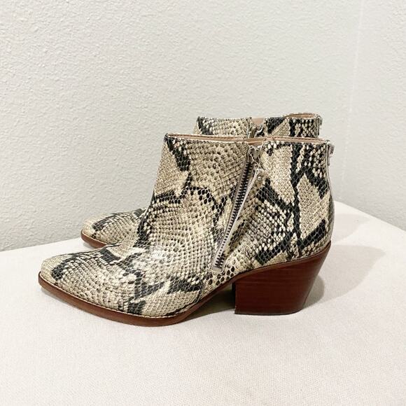 Sam Edelman Snake Skin Walden Booties boots size 8 - Picture 7 of 12